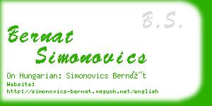 bernat simonovics business card